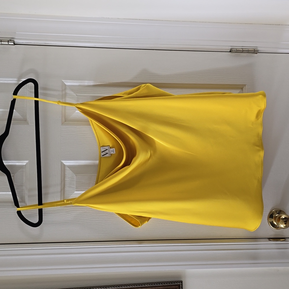 WORTHINGTON BRAND WOMAN'S PLUS SIZE BRIGHT YELLOW TANK CAMI SIZE 3X